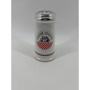 Vintage Himark Caffe Italia Ceramic Cheese Shaker Retro Pizzeria White Red